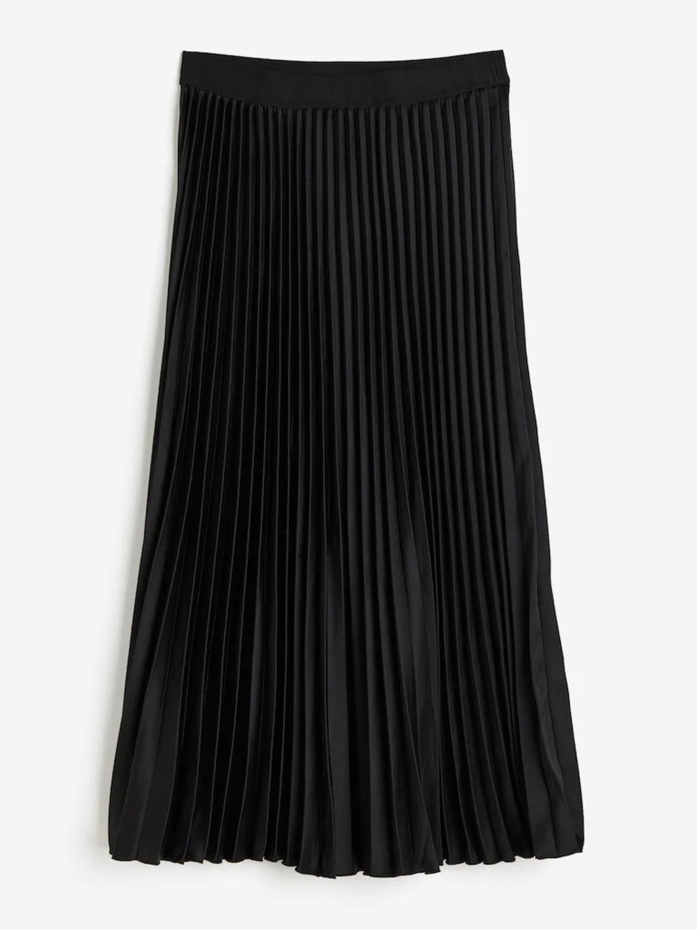 H&M Black Pleated Maxi Skirt